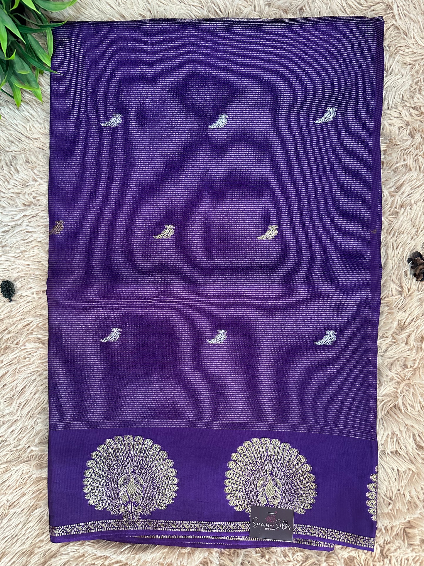 Purple Premium Muslin Silk Saree