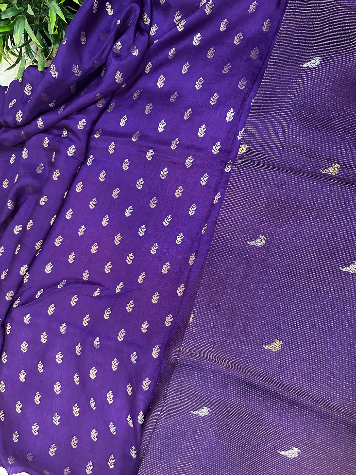Purple Premium Muslin Silk Saree