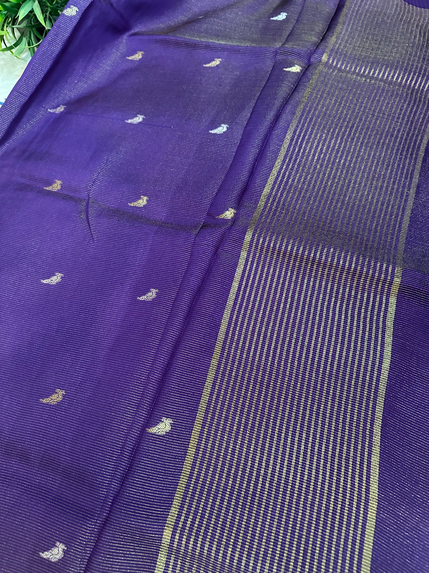 Purple Premium Muslin Silk Saree