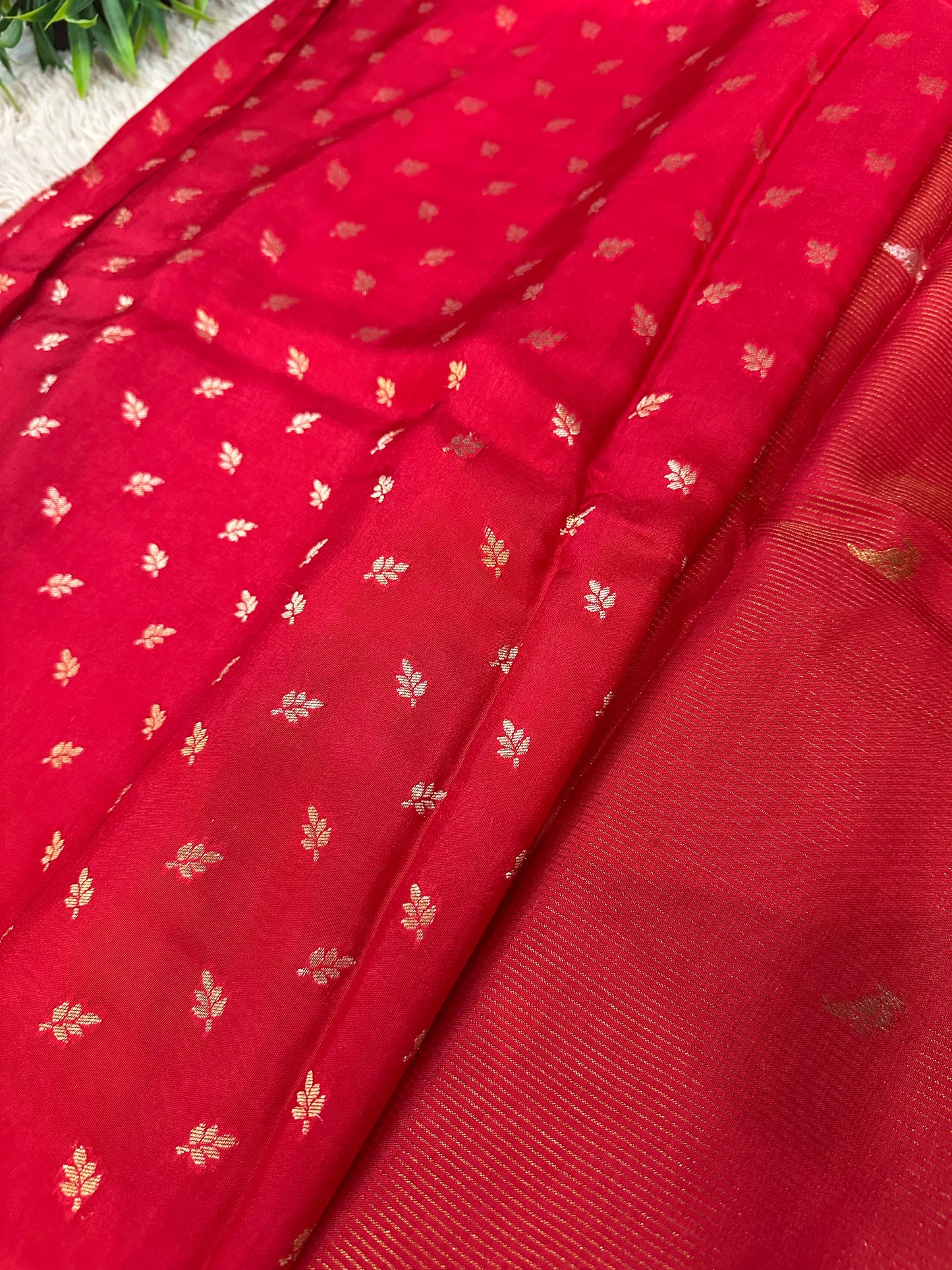 Red Premium Muslin Silk Saree