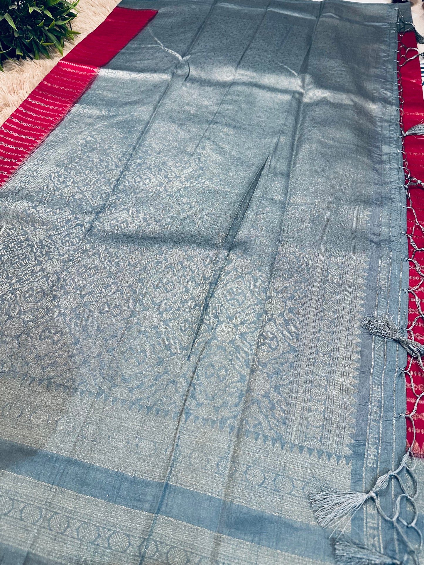 Rani Pink Soft Silk Saree