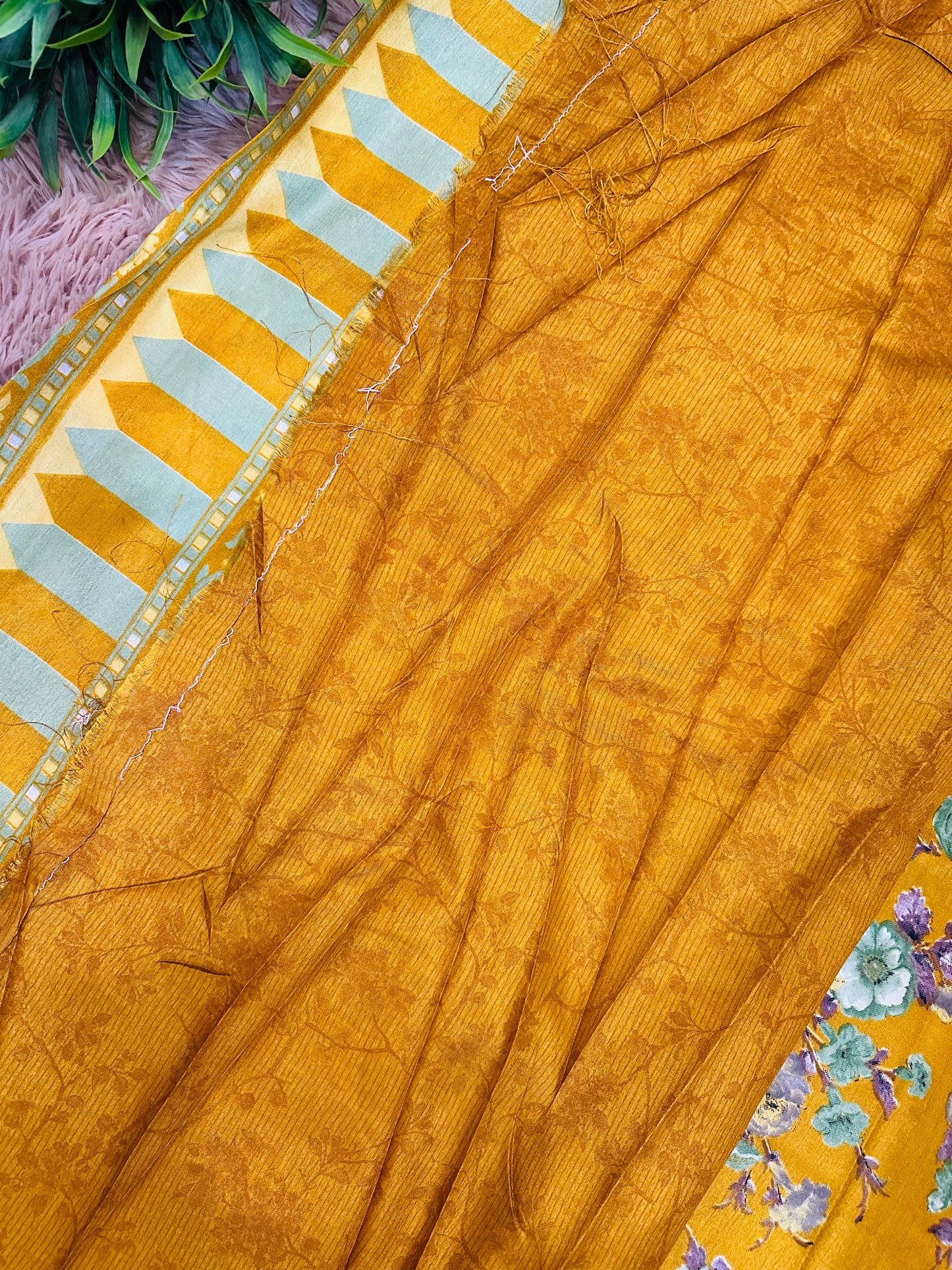 Mustard Madurai Silk Saree