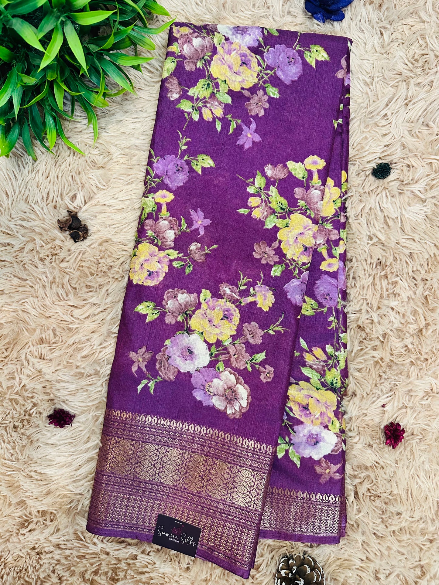 Magenta Purple Madurai Silk Saree