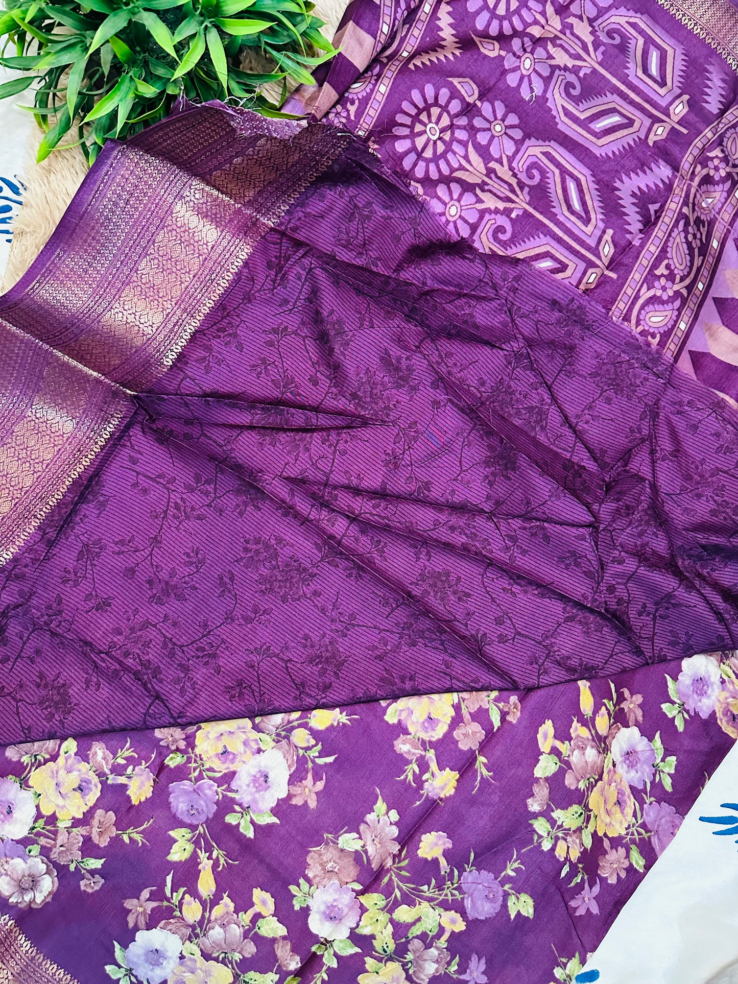 Magenta Purple Madurai Silk Saree