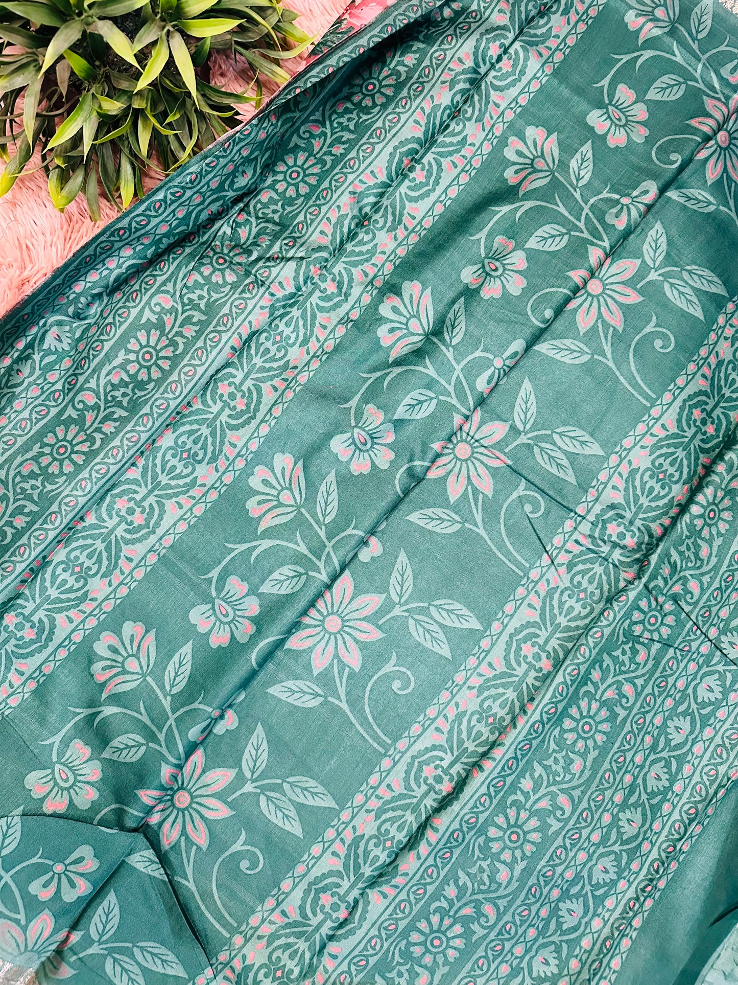 Powder Pink Madurai Silk Saree