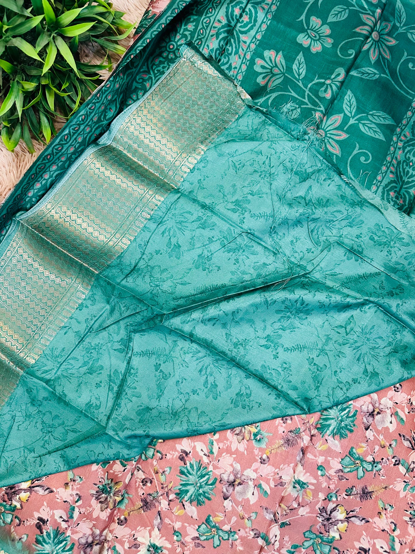 Powder Pink Madurai Silk Saree