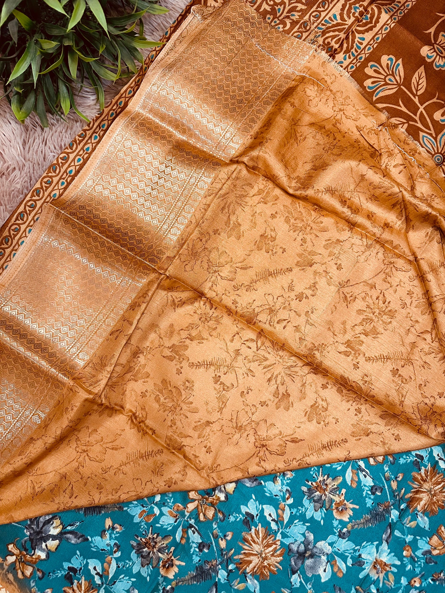 Teal Blue Madurai Silk Saree