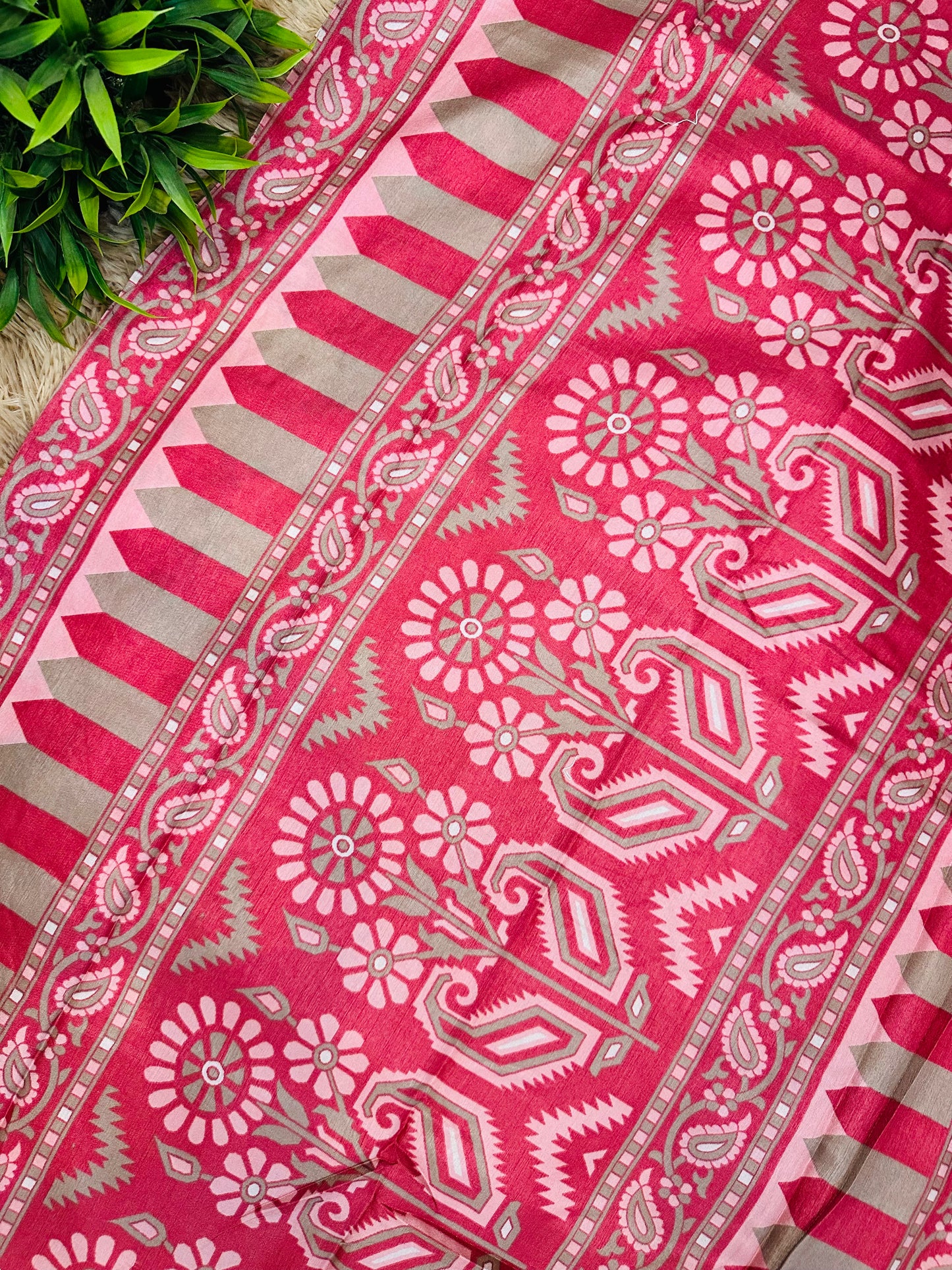 Magenta Pink Madurai Silk Saree