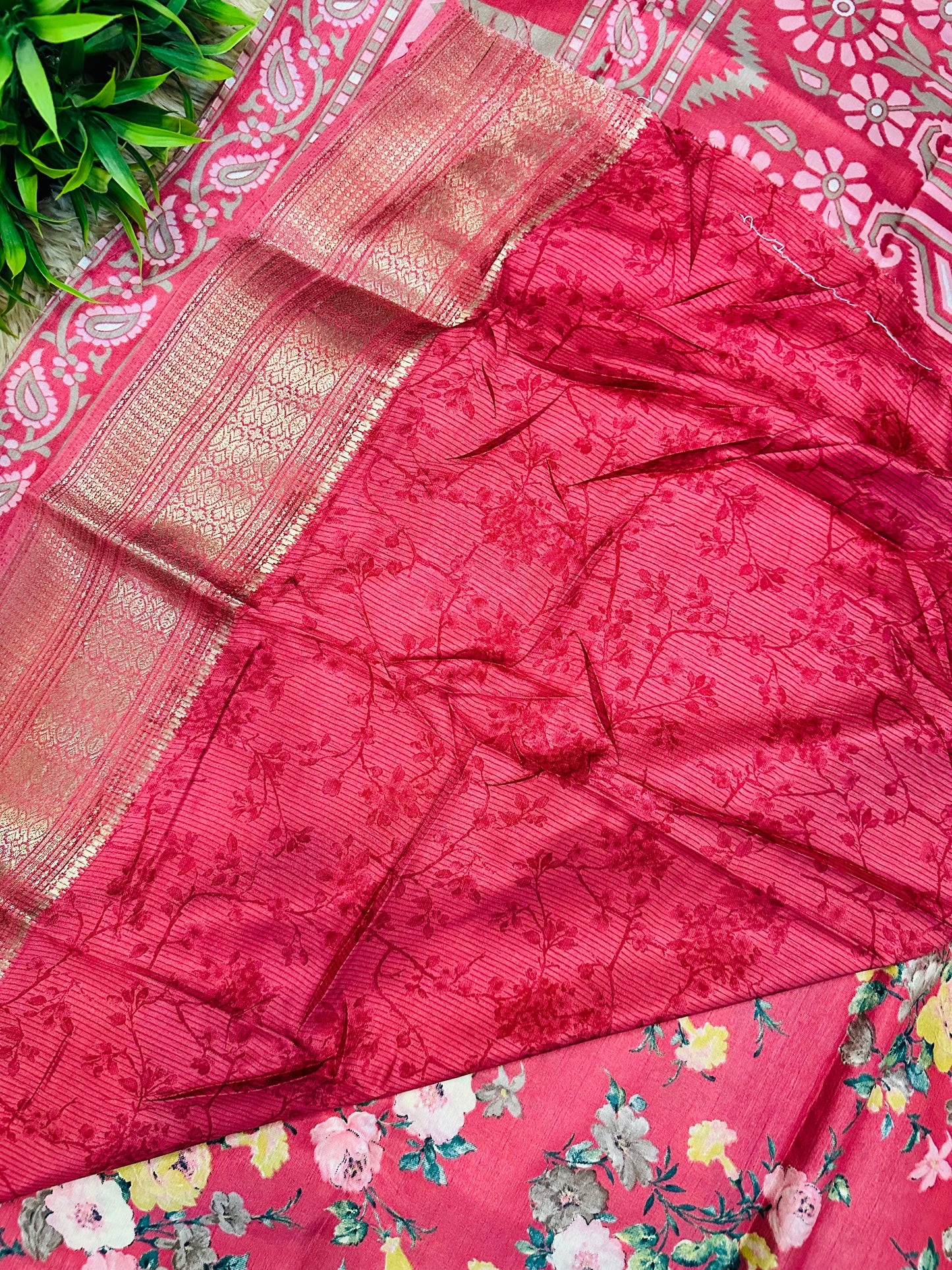 Magenta Pink Madurai Silk Saree