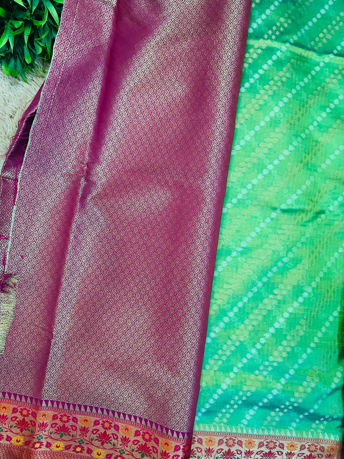 Green Soft Kosa Silk Saree