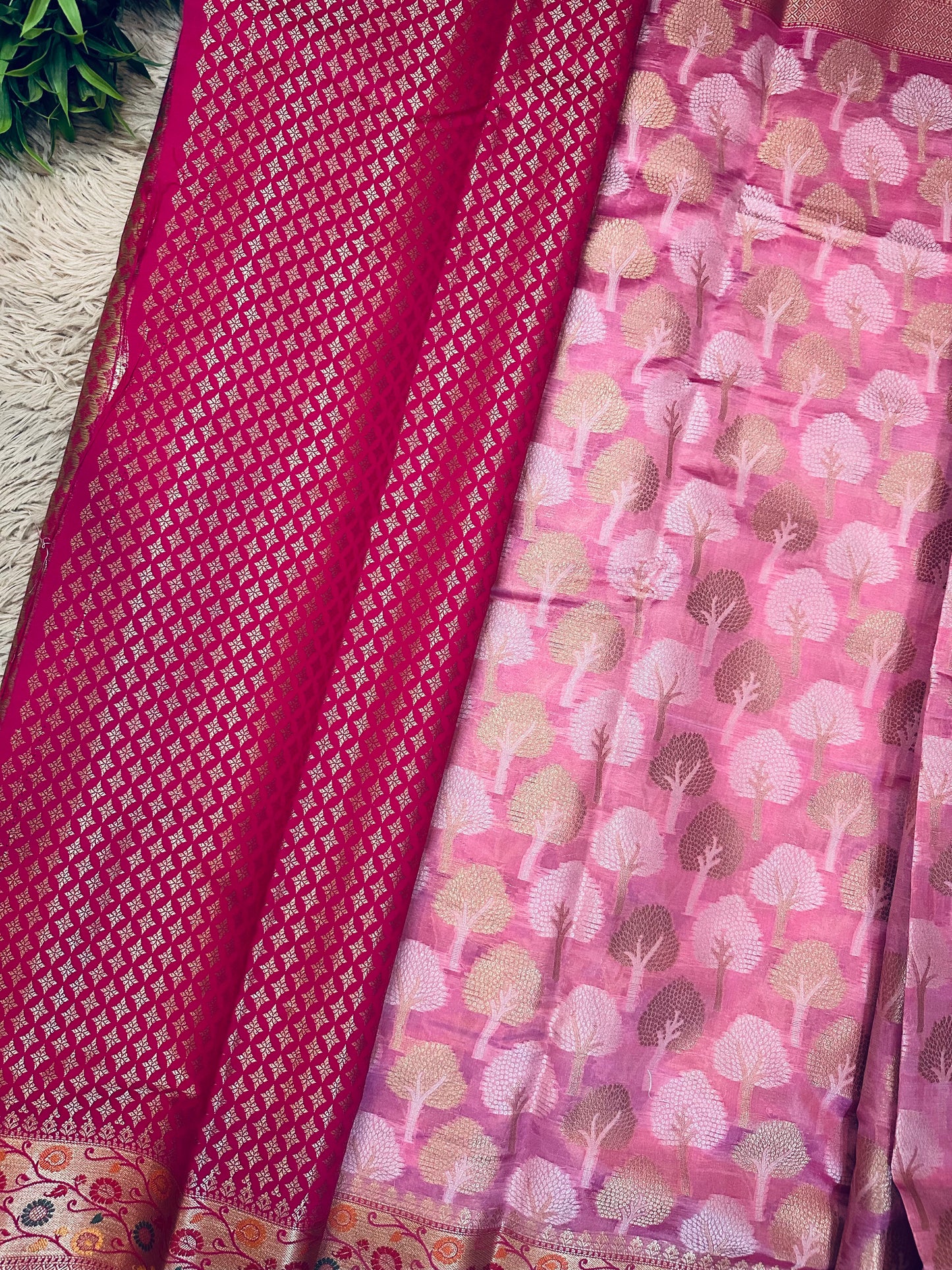 Light Pink Soft Kosa Silk Saree