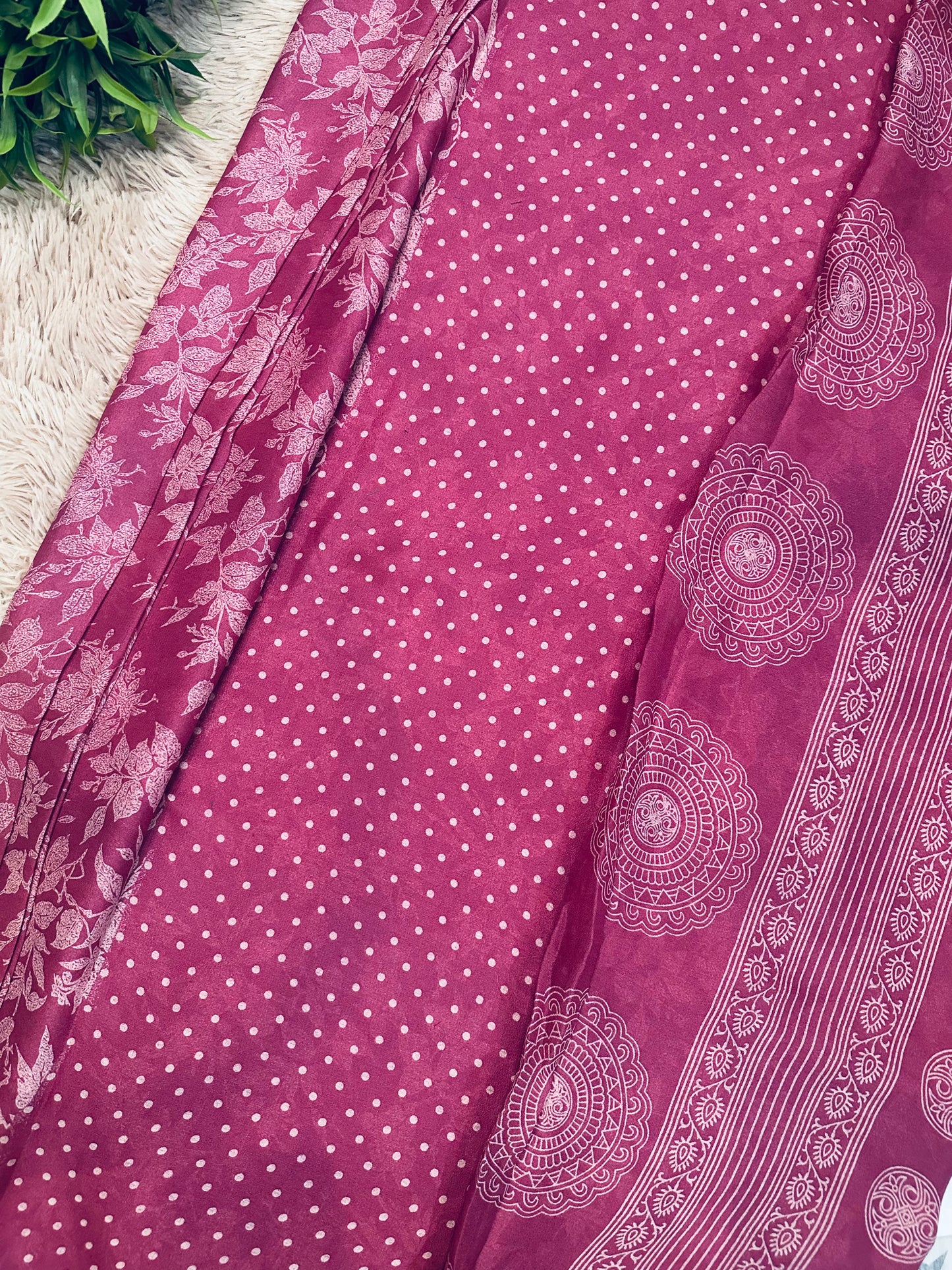 Pink Soft Georgette Saree