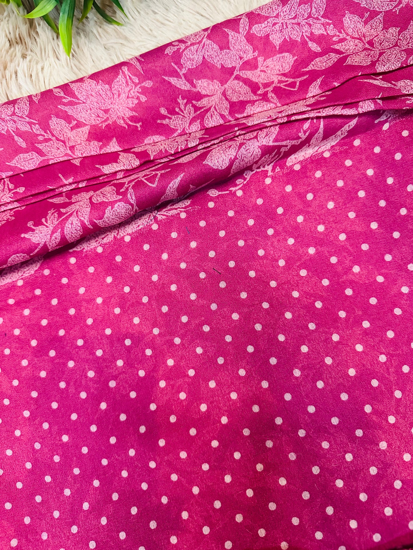 Pink Soft Georgette Saree