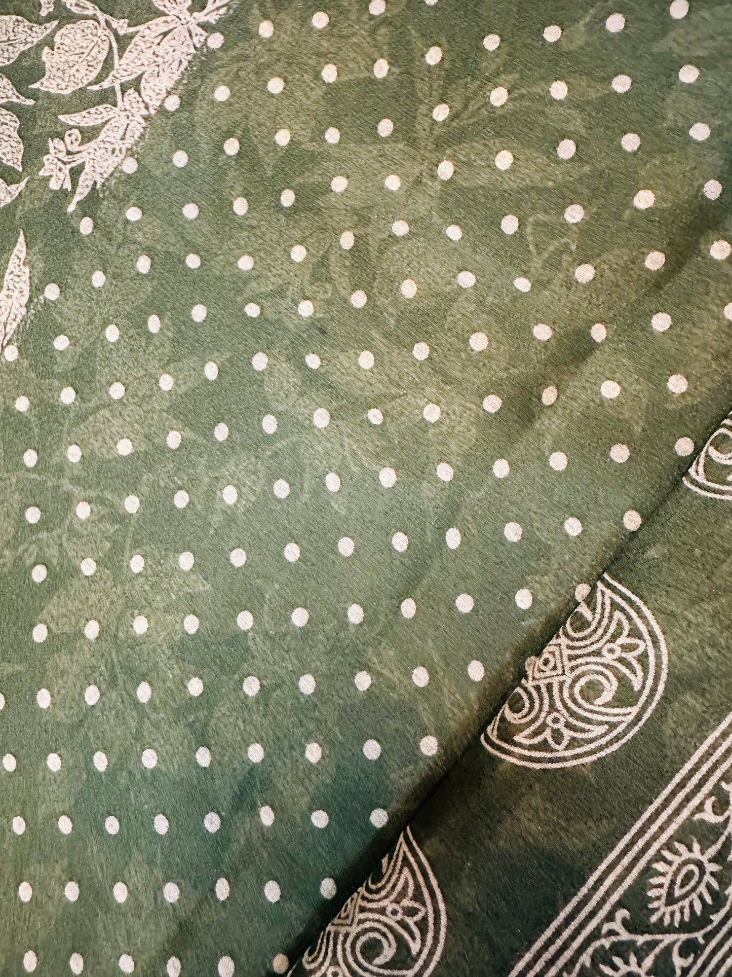 Green Soft Georgette Saree