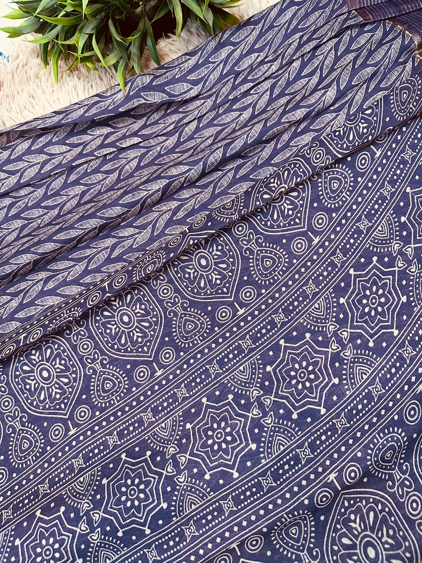 Purple Soft Georgette Saree