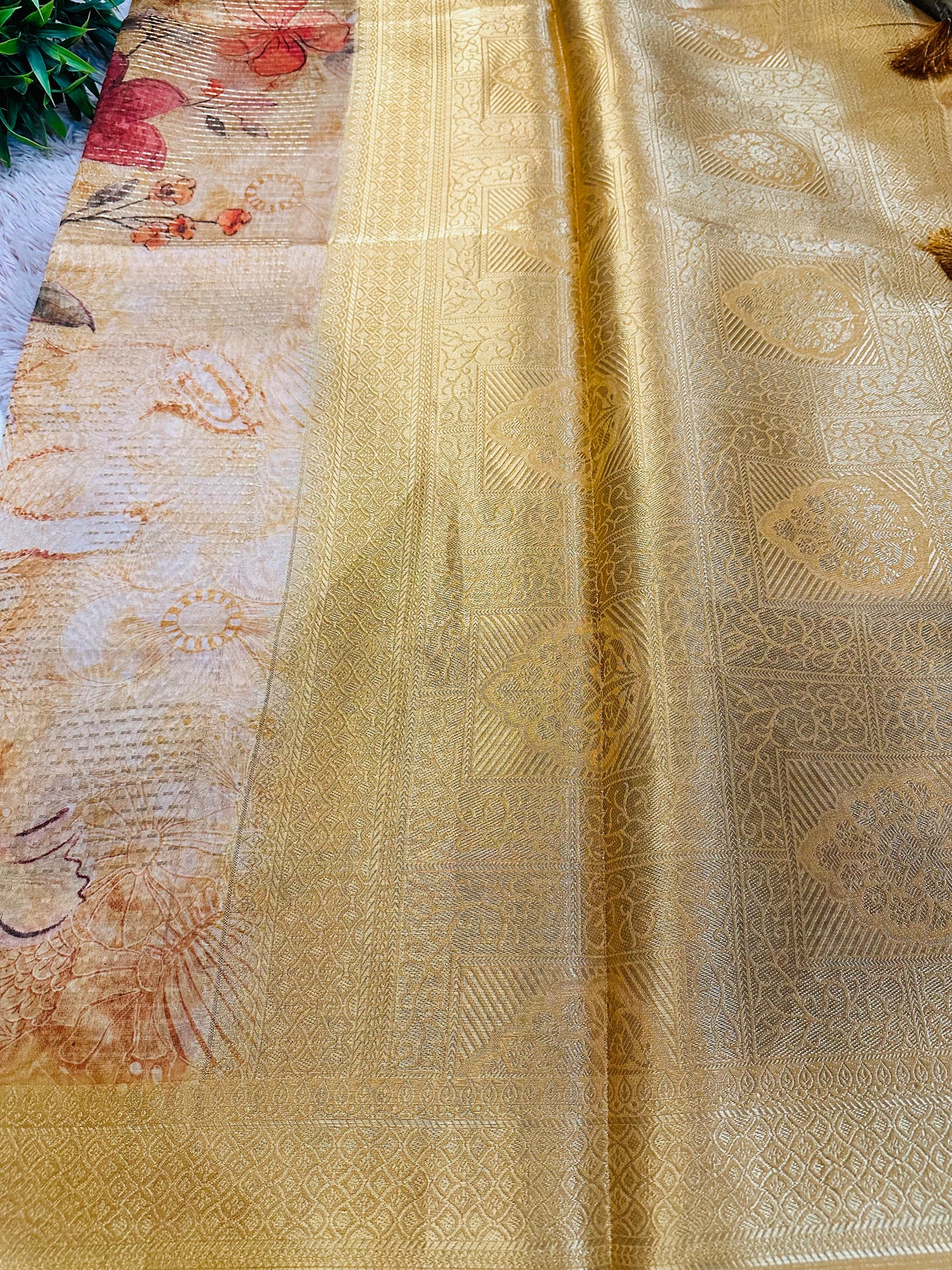 Golden Tissue Silk Saree