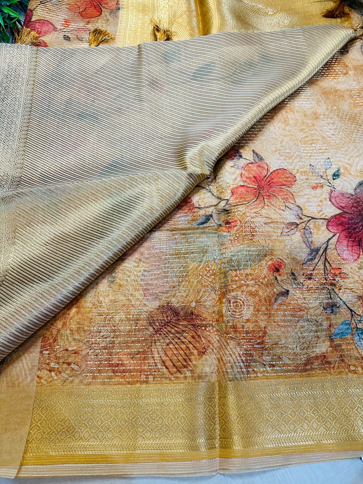 Golden Tissue Silk Saree