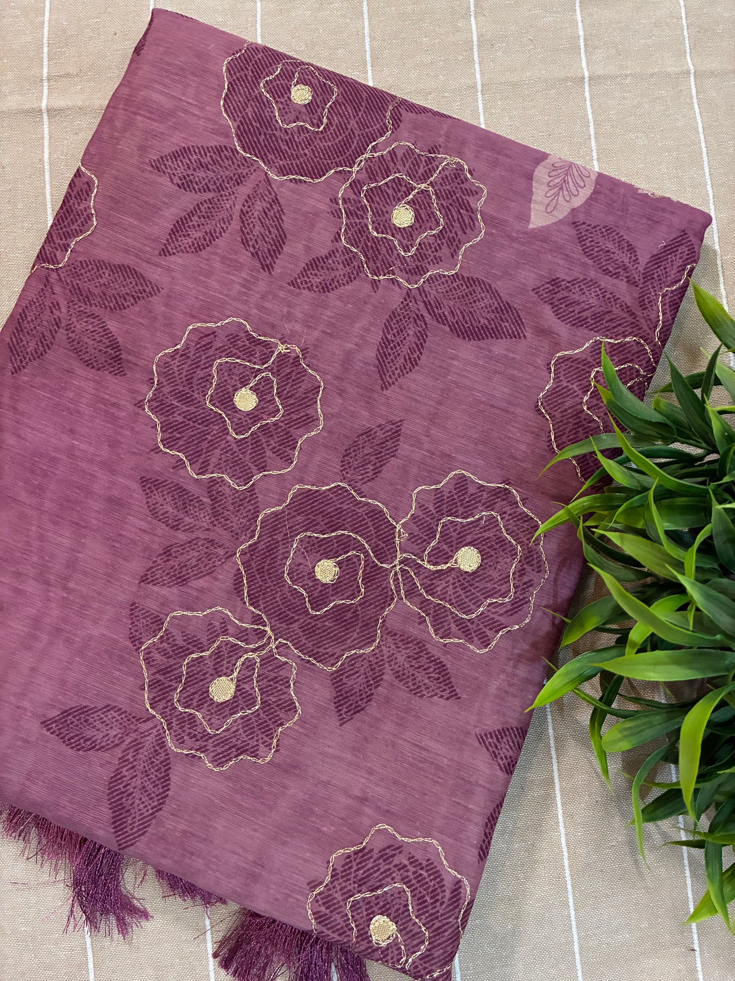 Pink Soft Tussar Silk Saree