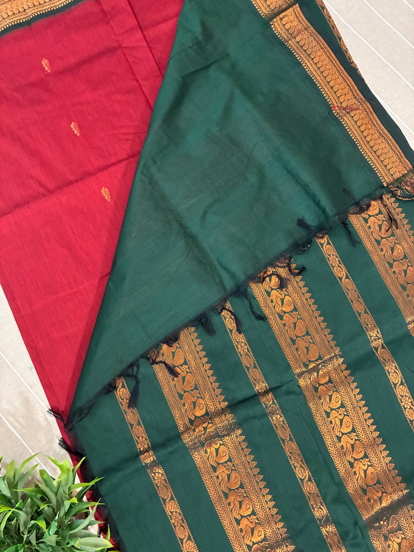 Maroon Pure Kalyani Cotton Saree
