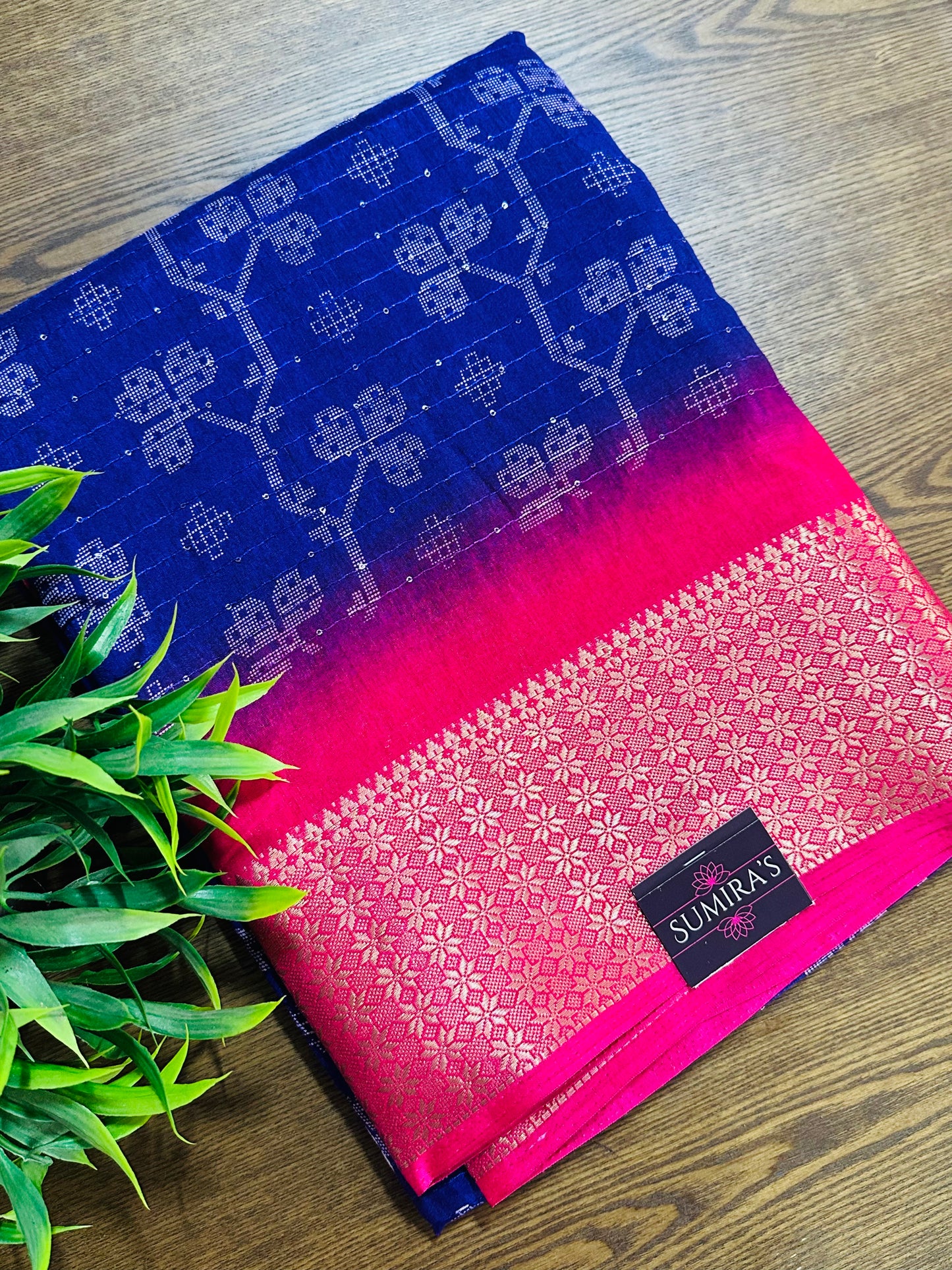 Purple Cotton Silk Saree