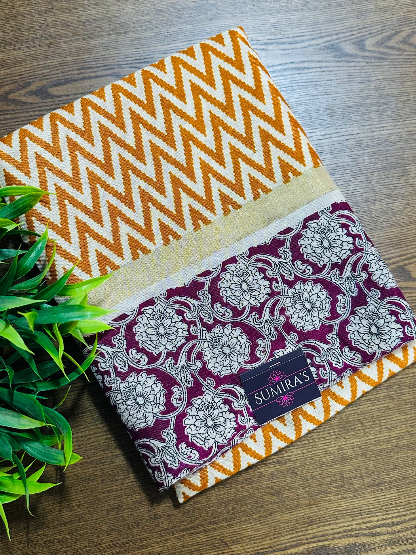 Mustard Chirala Cotton Saree