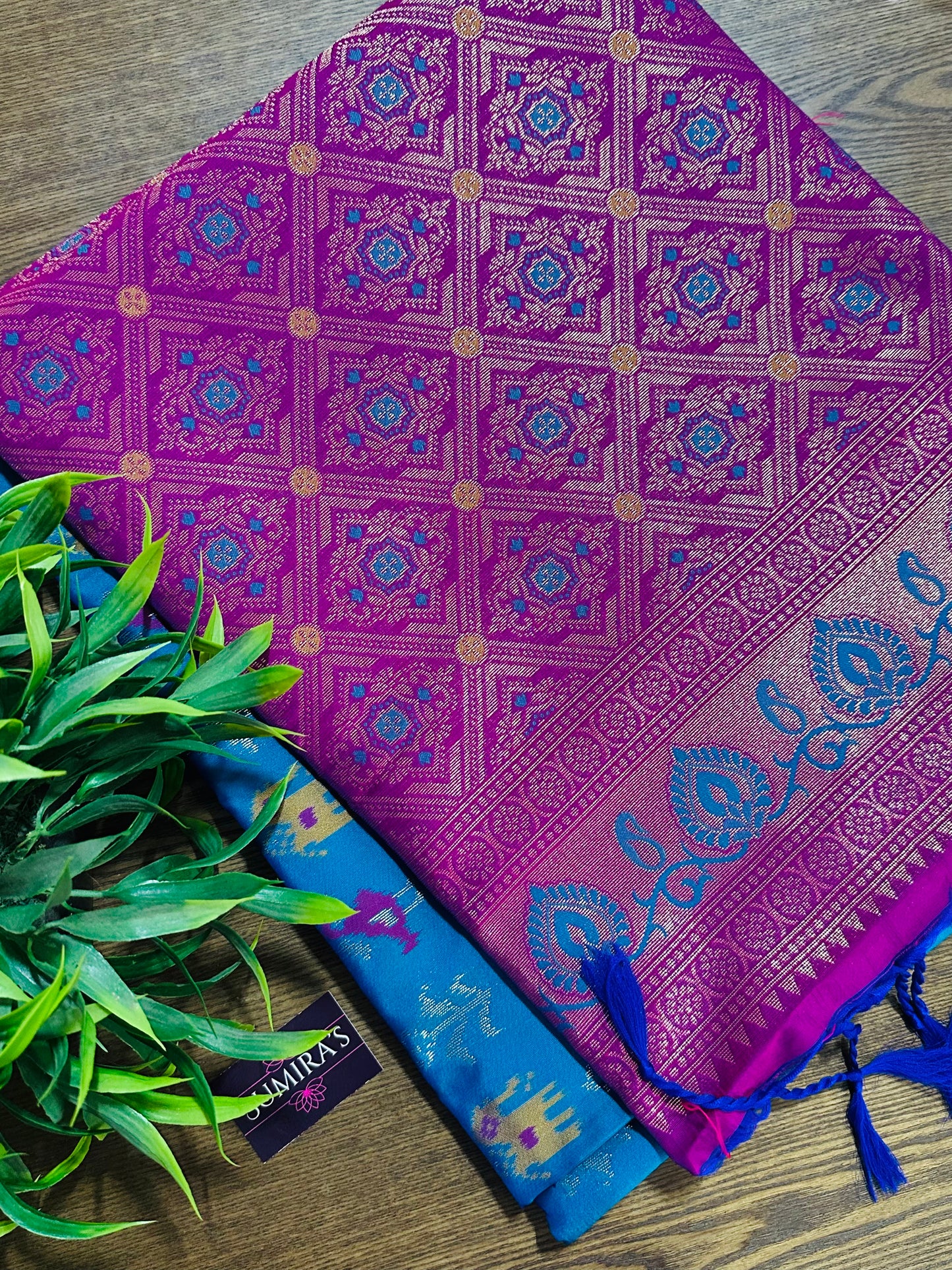 Blue Patola Silk Saree