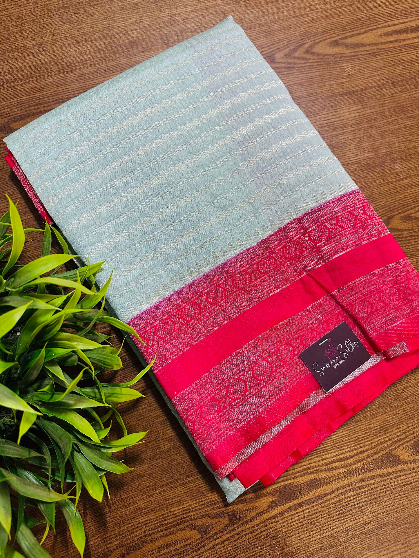 Pastel Blue Soft Silk Saree