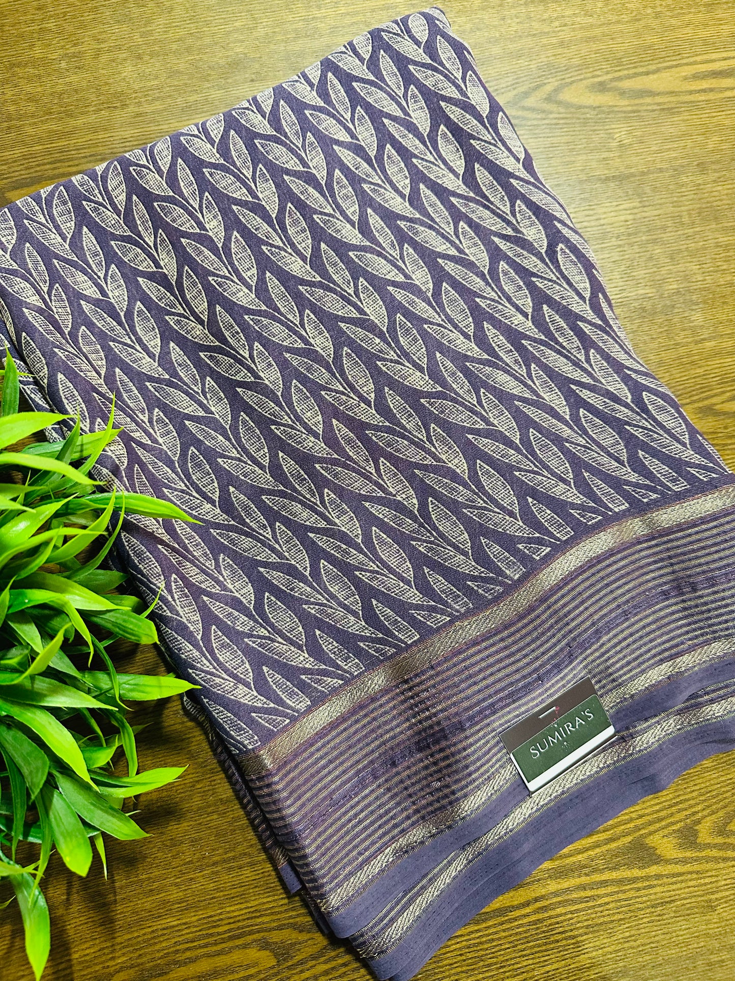 Purple Soft Georgette Saree