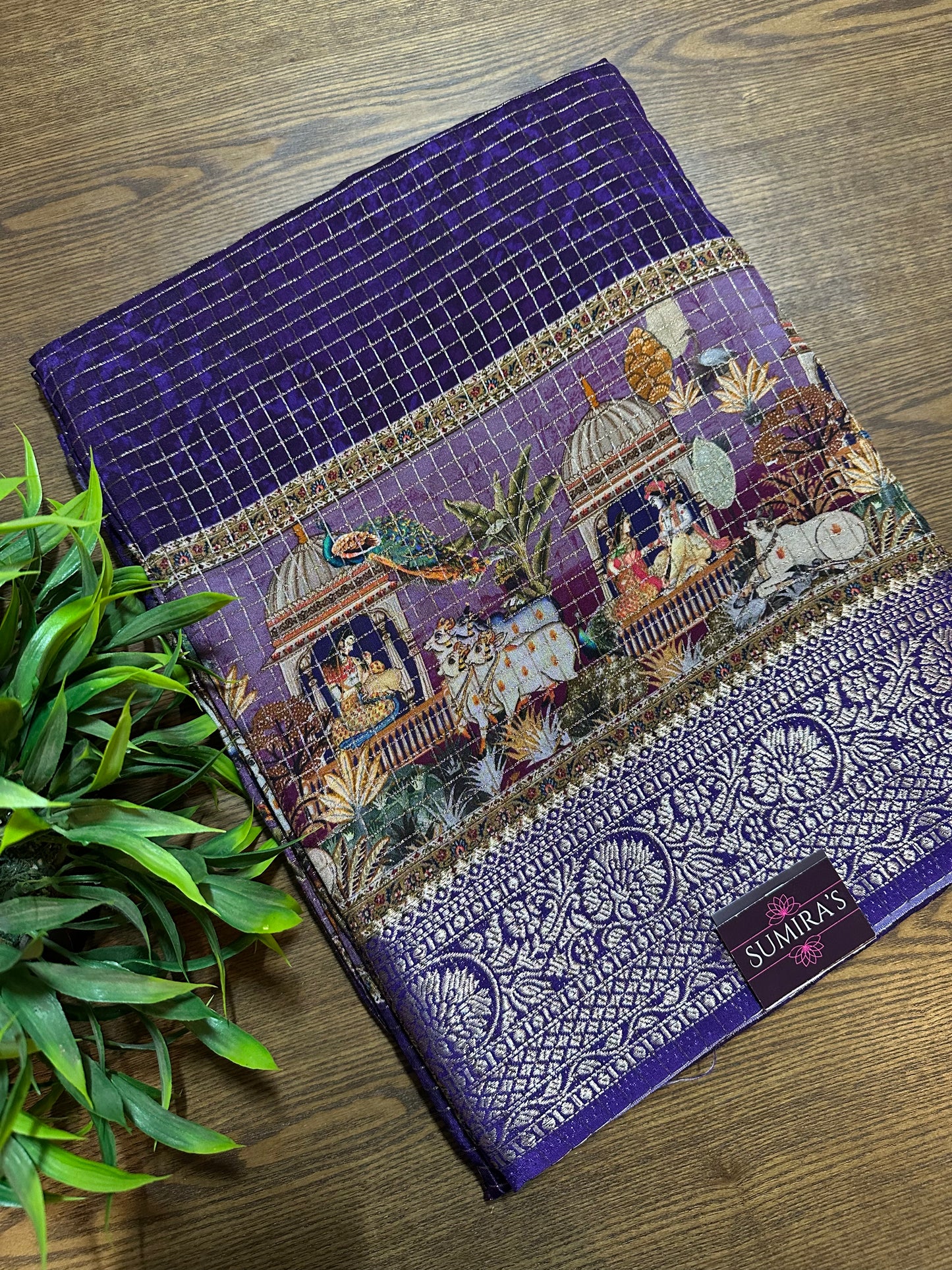 Purple Pure Viscose Saree
