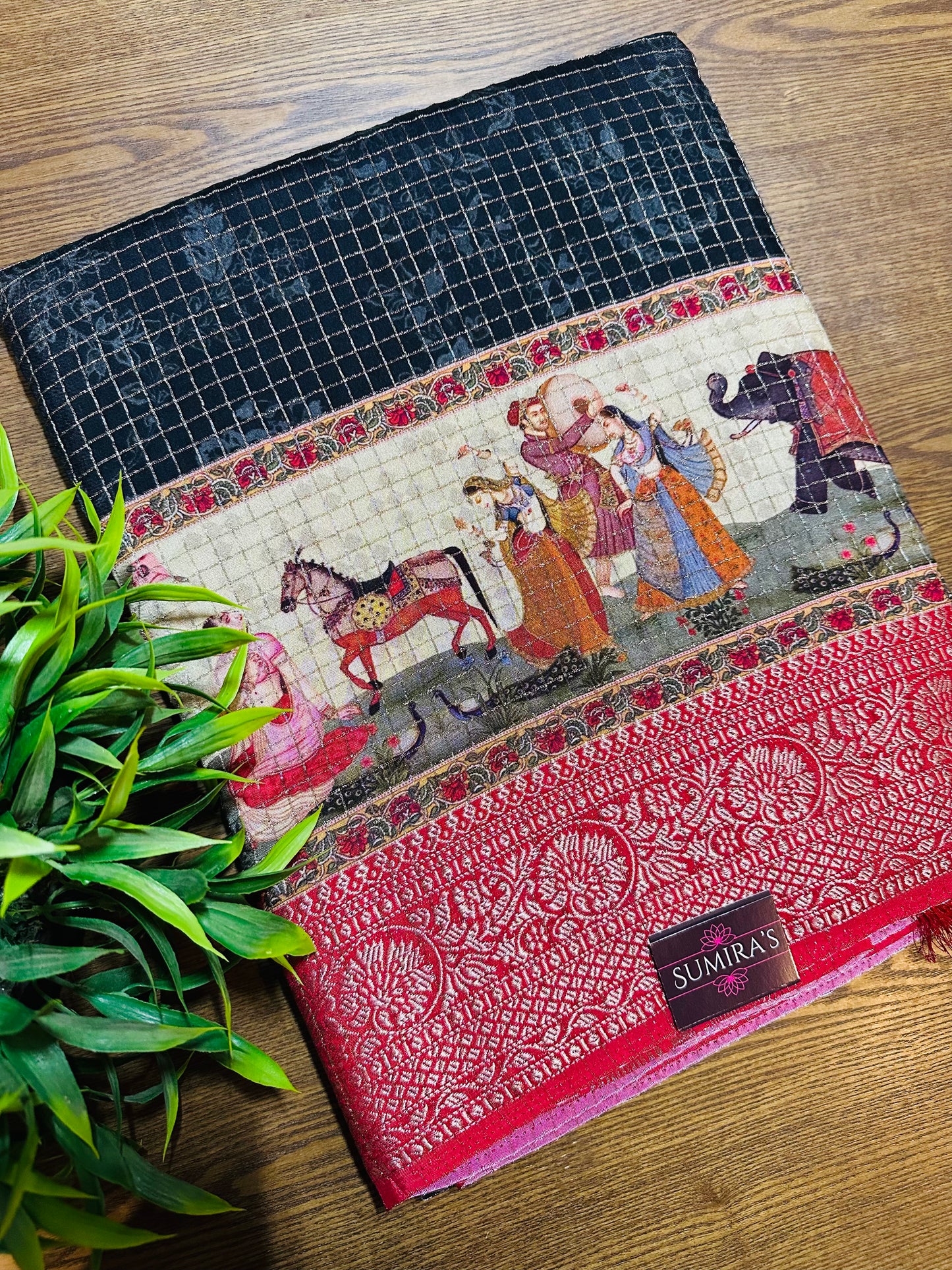 Black Pure Viscose Saree