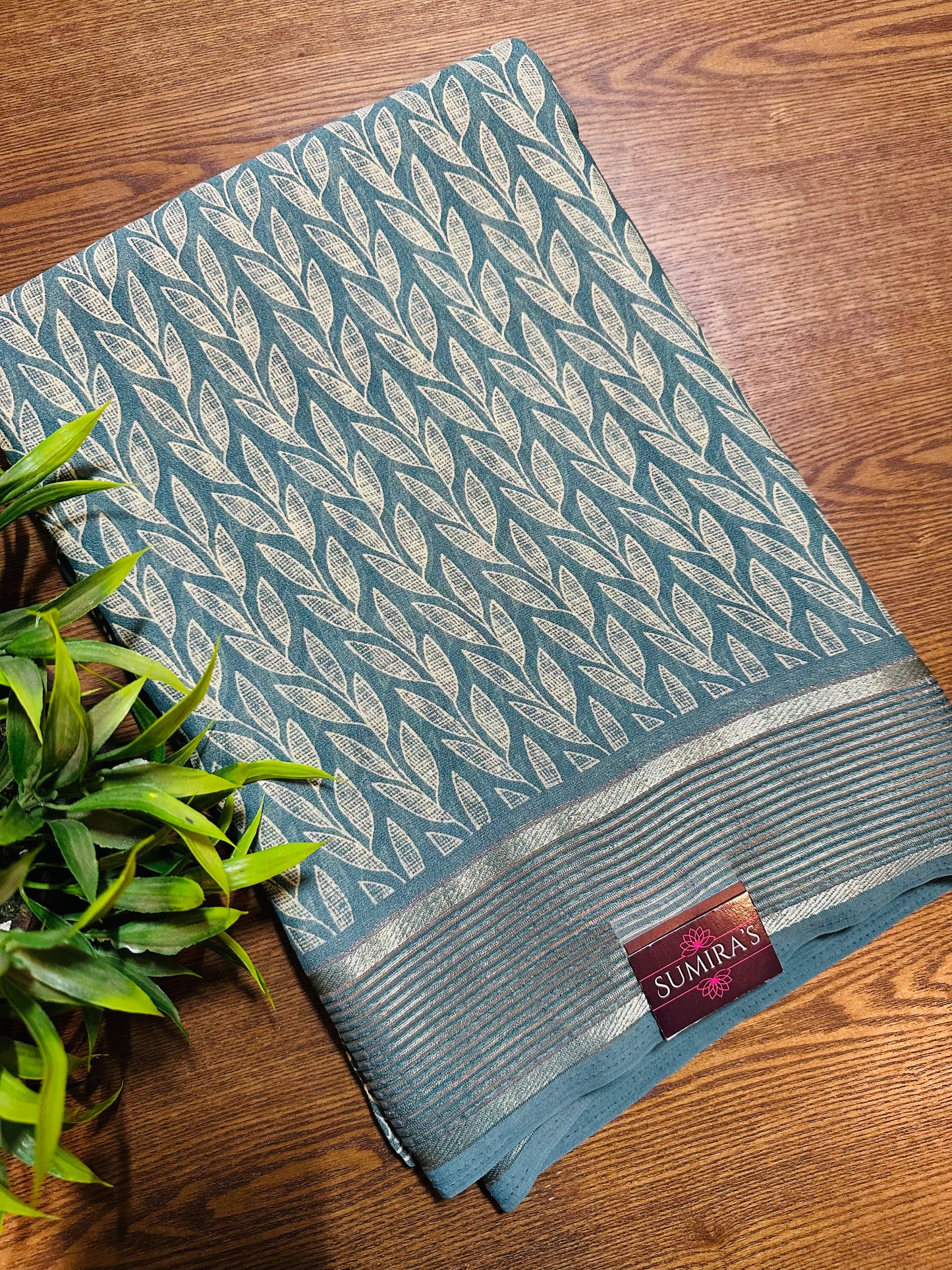 Blue Soft Georgette Saree