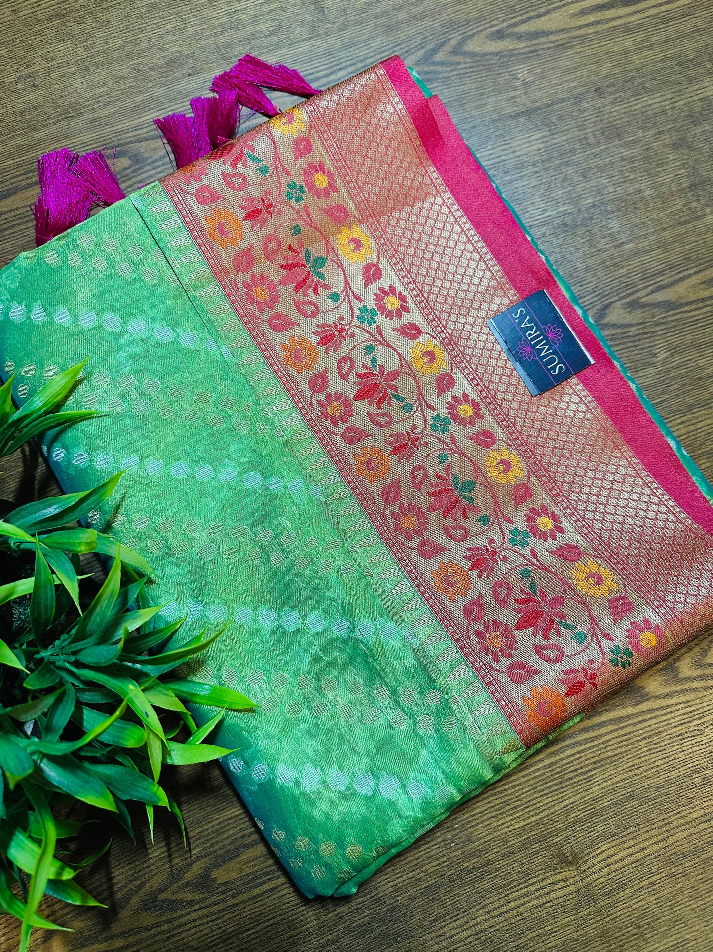 Green Soft Kosa Silk Saree