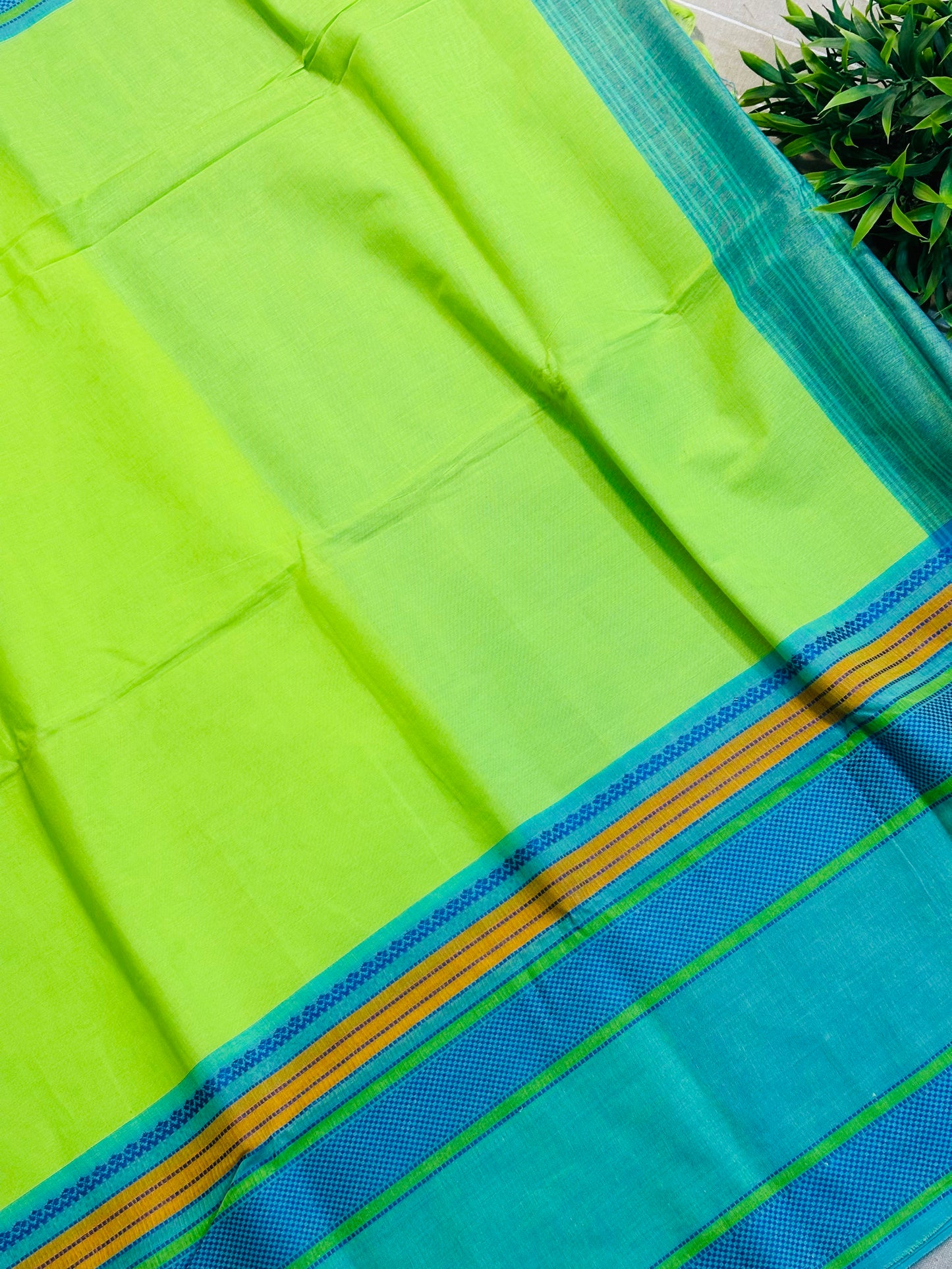 Green Pure Mangalagiri Organic Cotton Saree