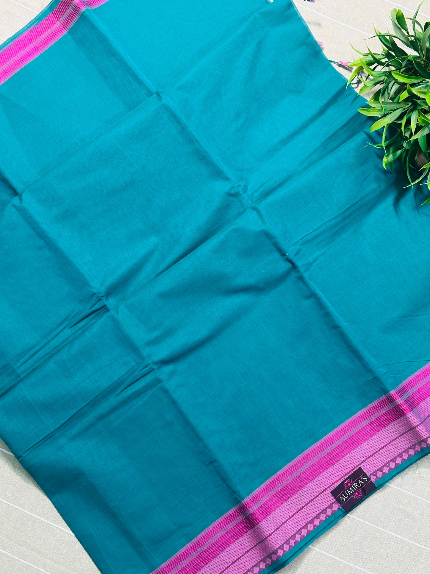 Raama Green Pure Mangalagiri Organic Cotton Saree