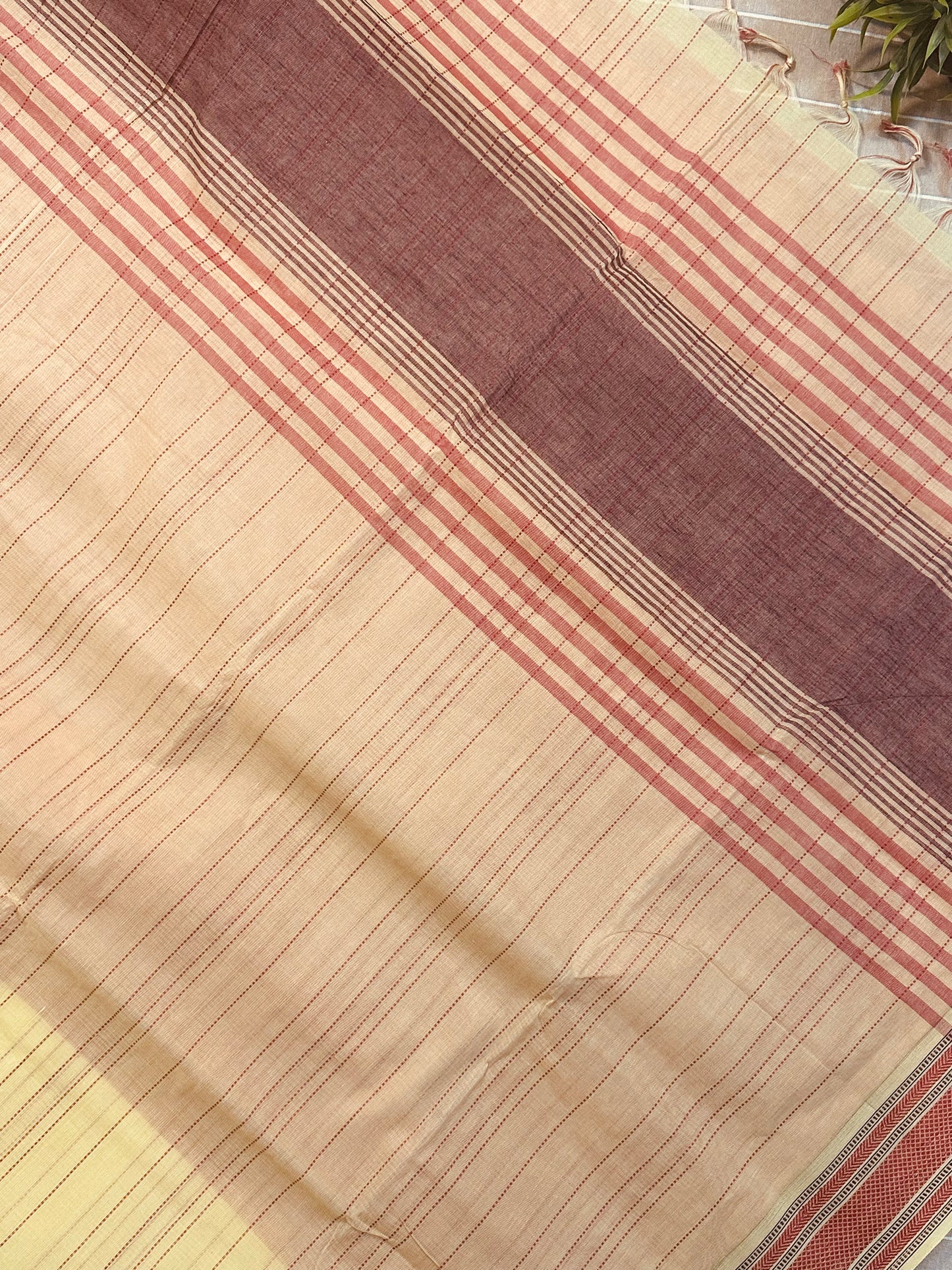Light Yellow Pure Mangalagiri Organic Cotton Saree