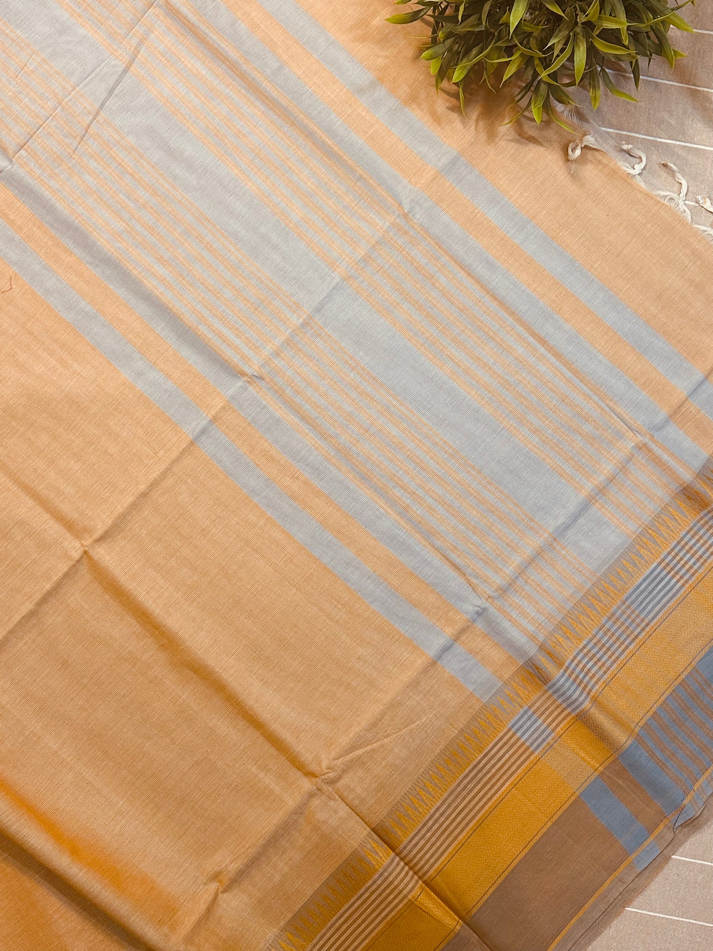 Chandan Pure Mangalagiri Organic Cotton Saree