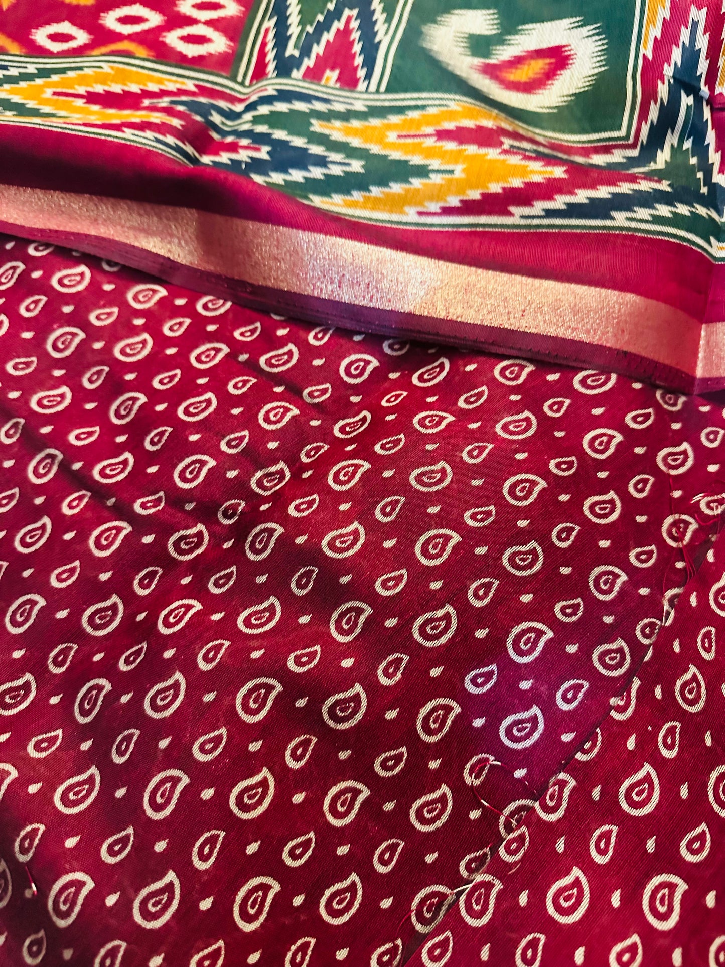 Dark Green Maheshwari Cotton Saree