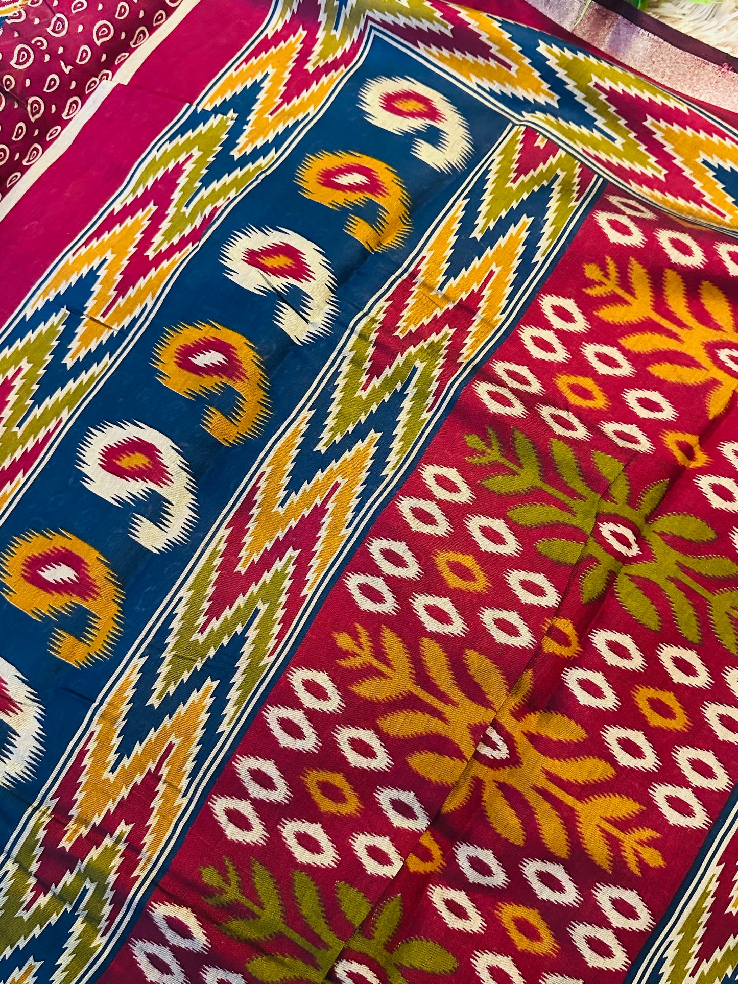 Dark Blue Maheshwari Cotton Saree