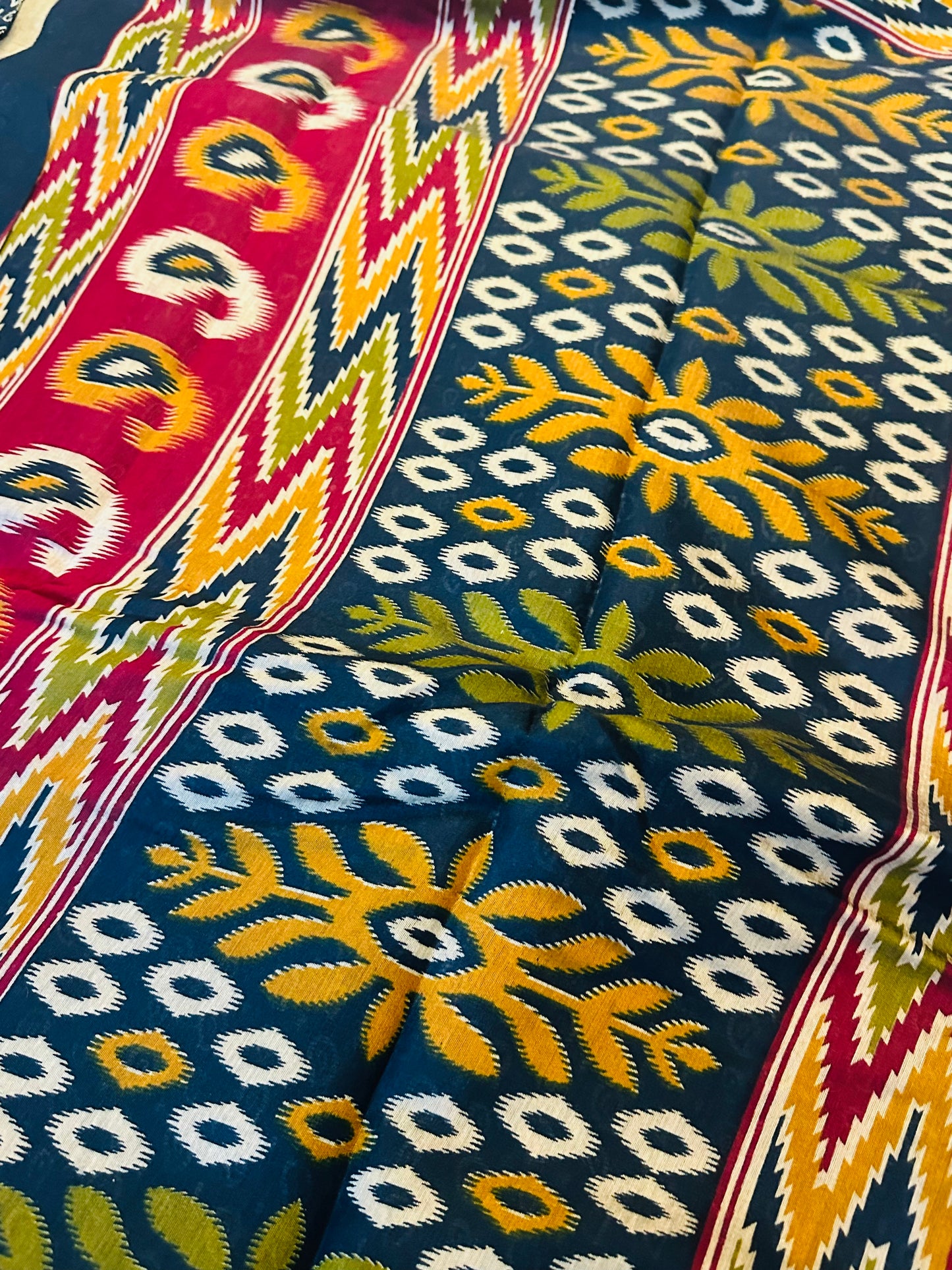 Maroon Maheshwari Cotton Saree