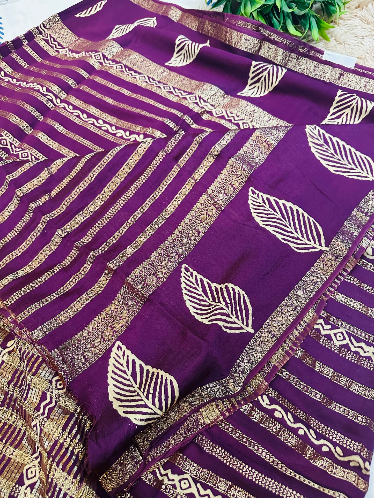 Wine Pure Mul Cotton Saree