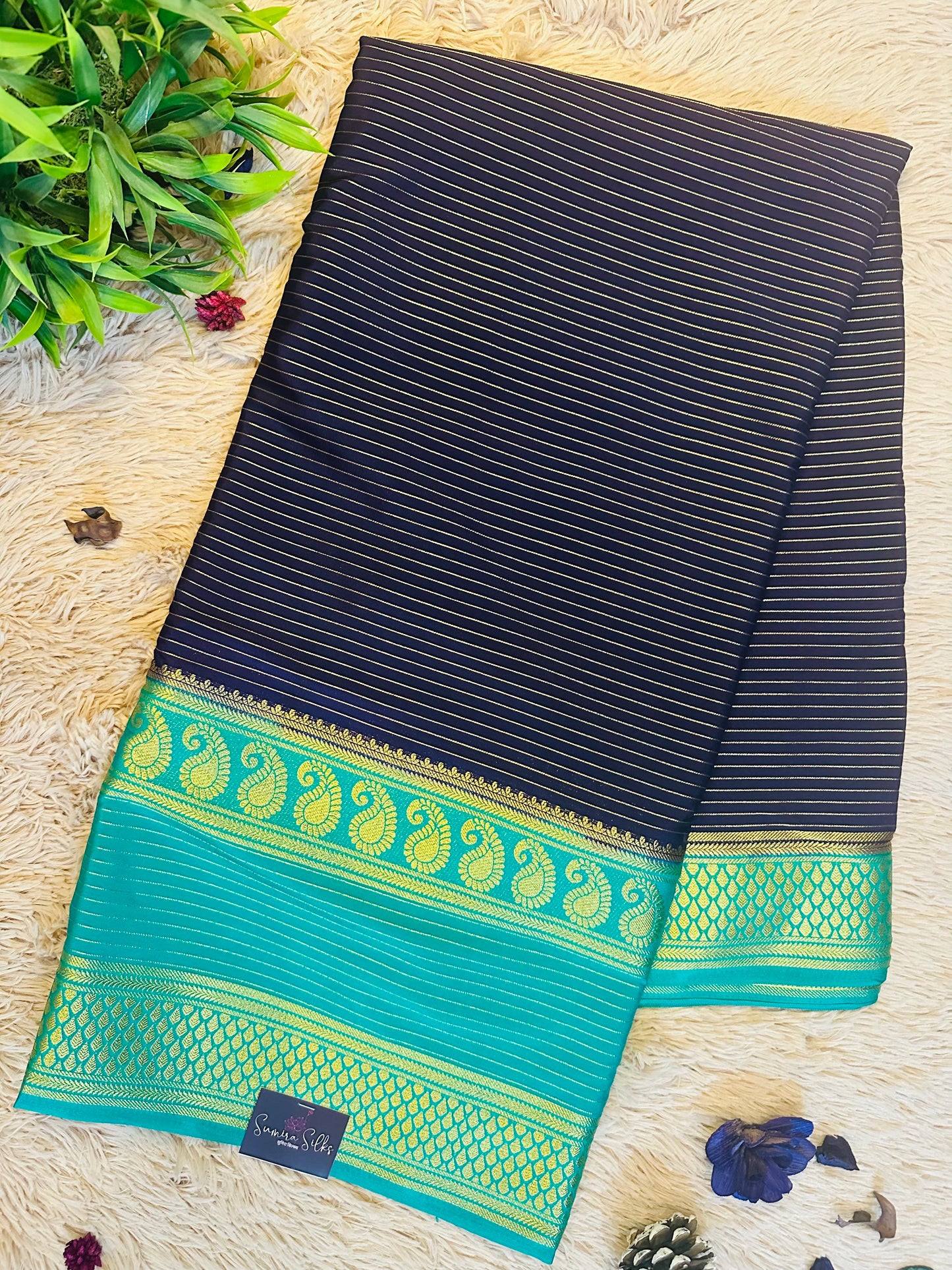 Deep Purple Premium KSIC Mysore Crepe Silk Saree