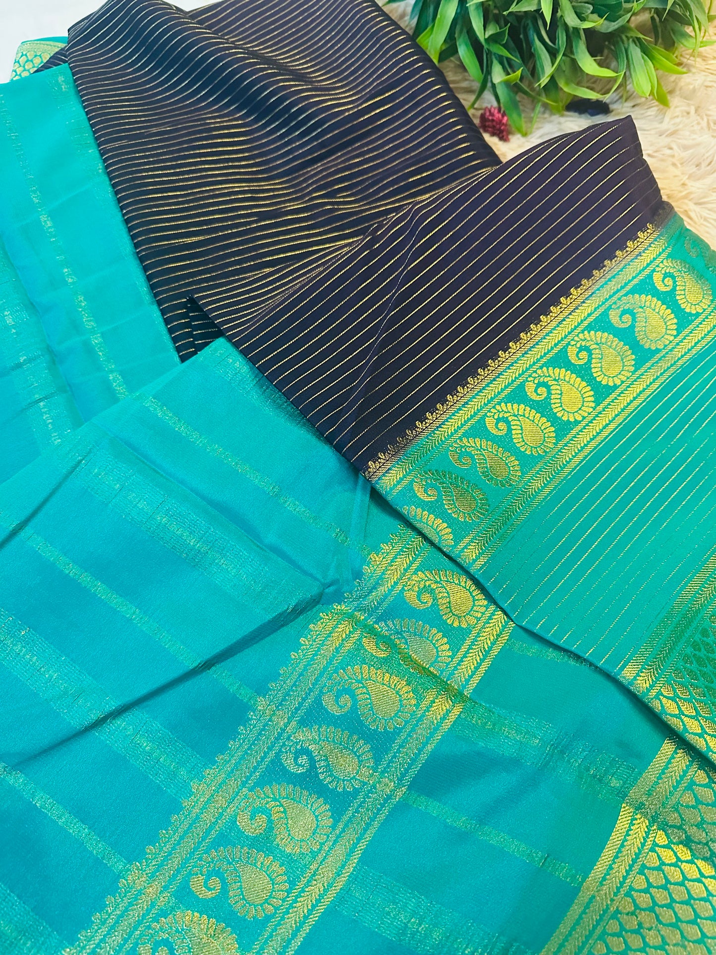 Deep Purple Premium KSIC Mysore Crepe Silk Saree