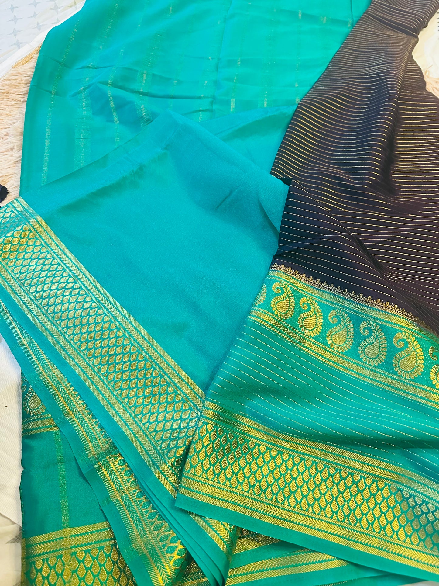 Deep Purple Premium KSIC Mysore Crepe Silk Saree