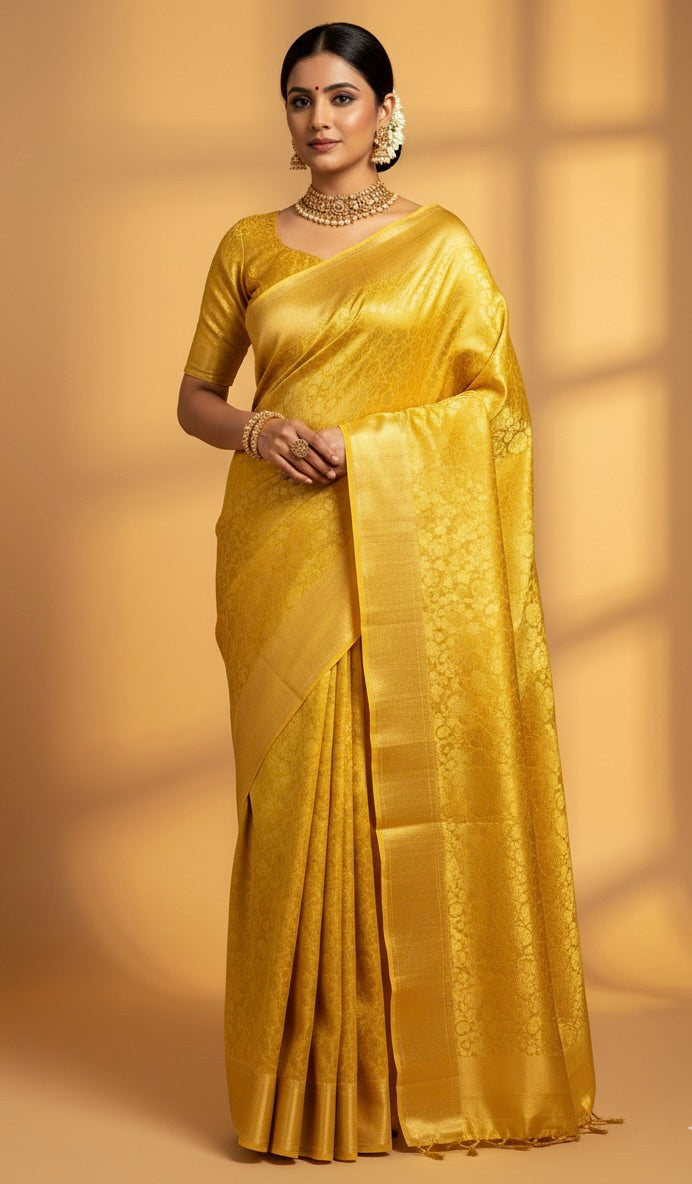 Golden Tissue Silk Saree