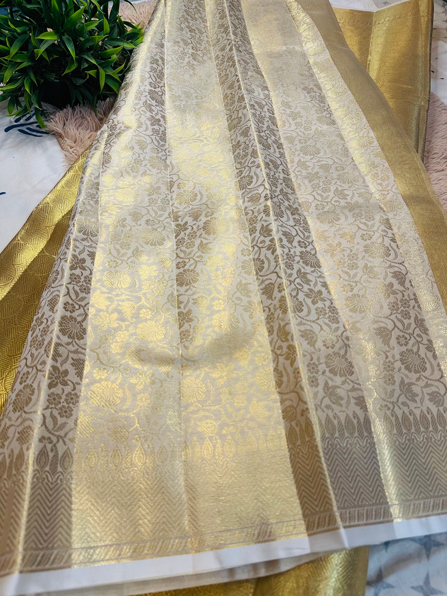 Golden Tissue Silk Saree