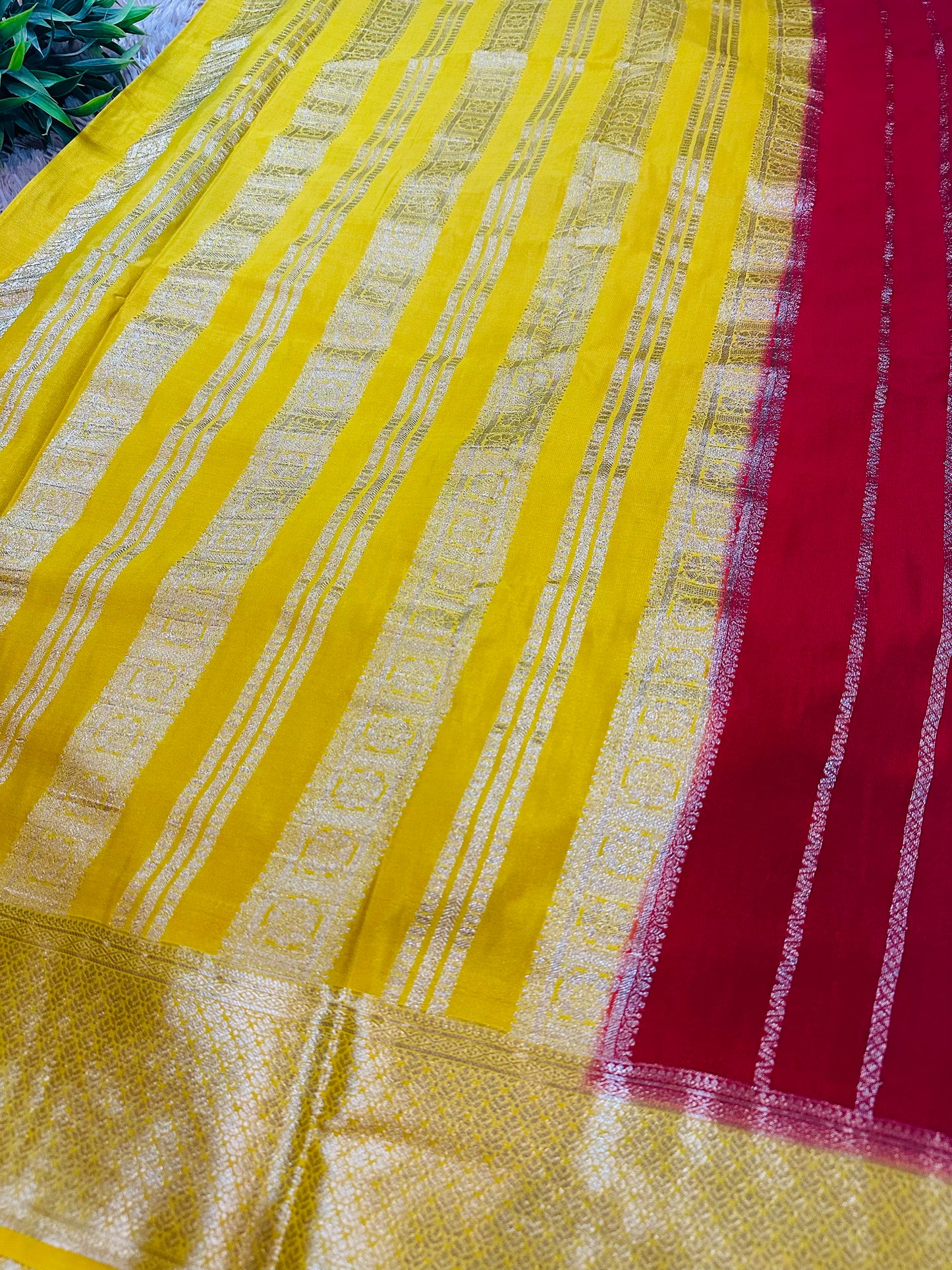 Red Premium KSIC Mysore Crepe Silk Saree