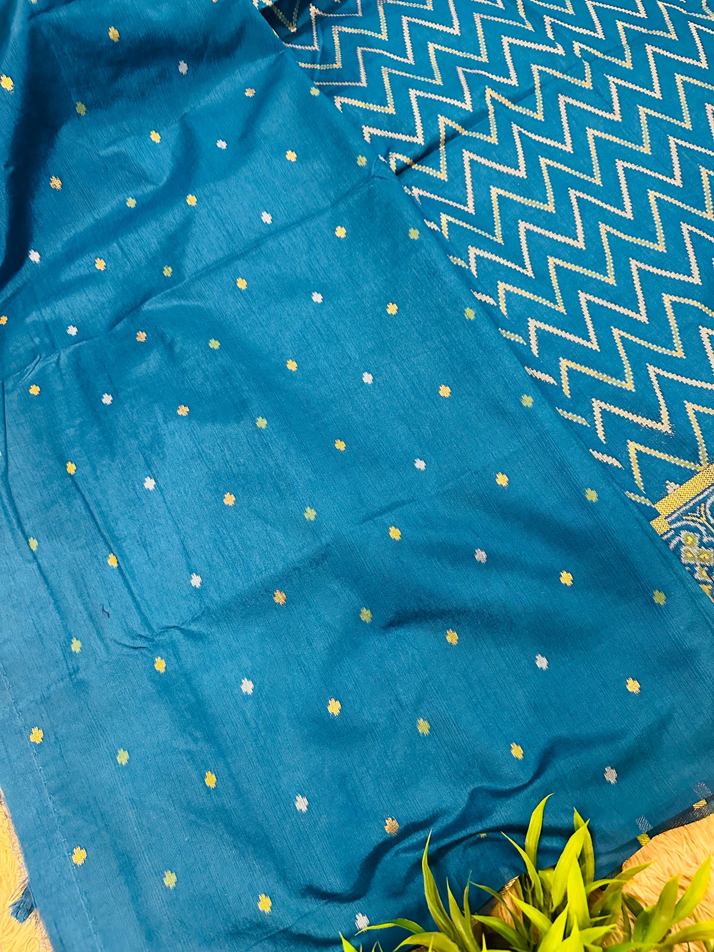 Blue Patola Tussar Silk Saree