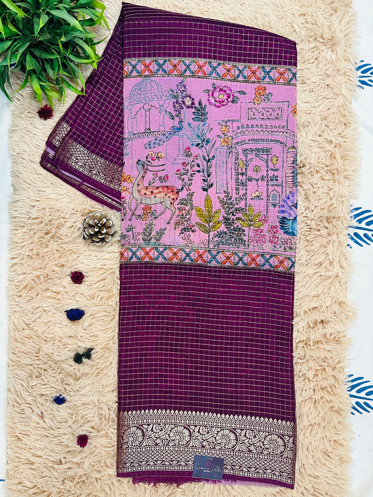 Pink Pure Viscose Saree