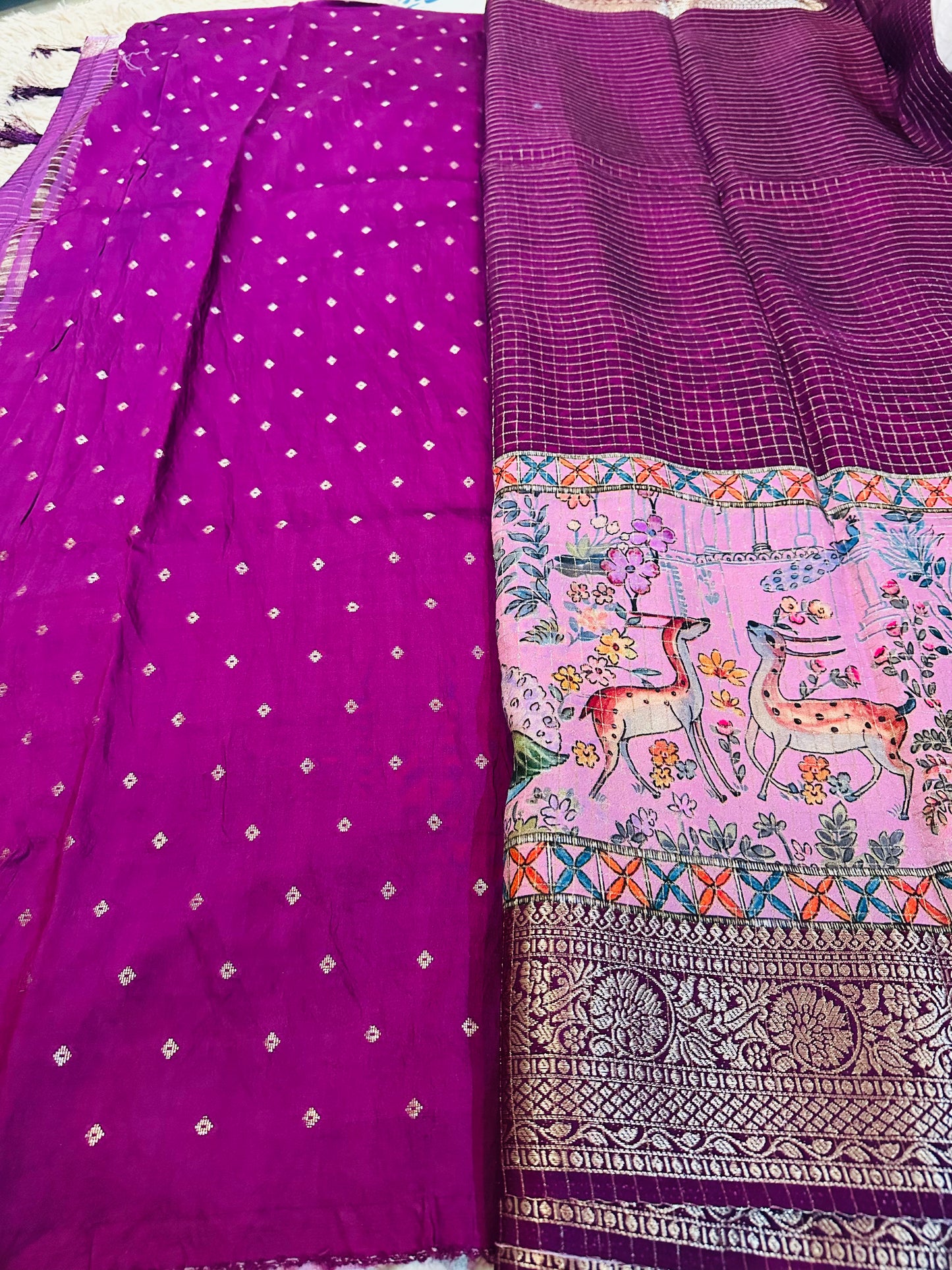 Pink Pure Viscose Saree