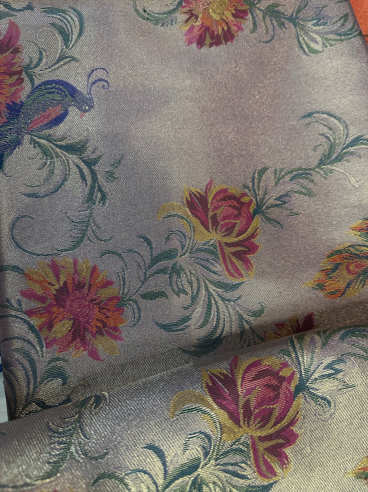 Glossy Light Purple Silk Saree